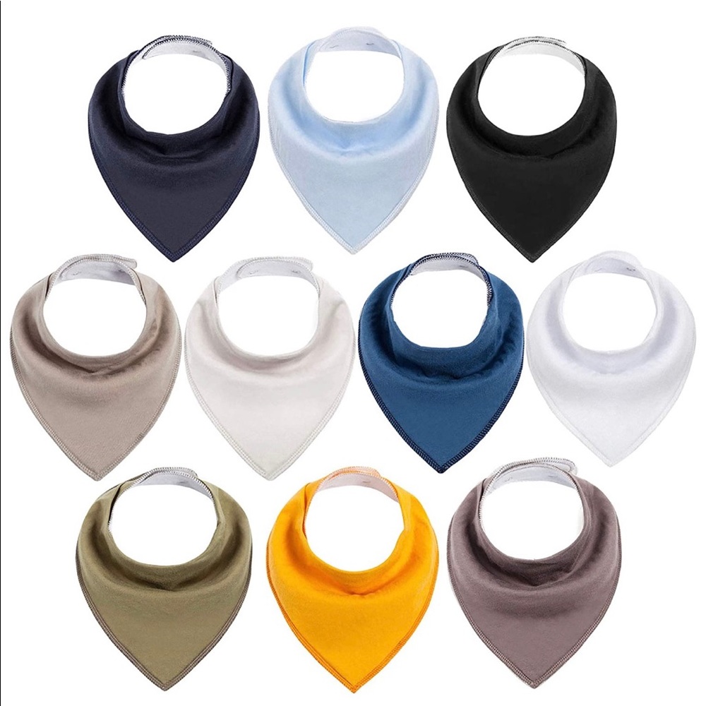 10-pack baby bandana bibs